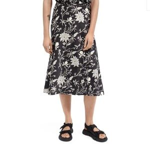 Scotch & Soda Easy Satin Midi Skirt - Floral